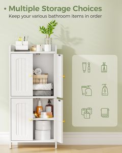 Armario de Almacenamiento Pequeño para Piso SENYU, Organizador de Madera Independiente con Estantes para Baño - Product Image 4