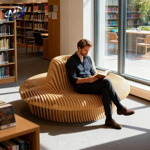 Bancos de Madera de Caucho Sólida, Asientos de Jardín Modernos, Ecológicos y Duraderos, Bancos de Ocio Anticorrosivos para Exteriores, 4 Plazas - Product Image 2