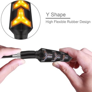 ไฟเลี้ยวรถจักรยานยนต์แบบไหลต่อเนื่อง พร้อมหลอดไฟ 12V และ 12 หลอด เหมาะสำหรับจักรยานยนต์ รถเอทีวี และรถครุยเซอร์ - Product Image 6