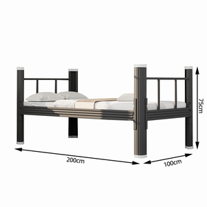 Struttura <span class=keywords><strong>Letto</strong></span> <span class=keywords><strong>Singolo</strong></span> in Acciaio al Carbonio Rinforzato, Antiruggine, Durevole, Design Contemporaneo, per Dormitorio, Hotel, Scuola, Camera da <span class=keywords><strong>Letto</strong></span> - Vendita all'Ingrosso - Product Image 2