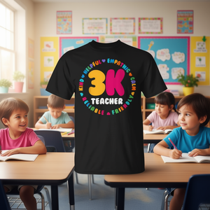 T-shirt pour enseignant 3K, vêtements d'équipe pour l'école primaire et préscolaire - Product Image 3