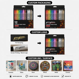 ปากกาเซรามิก Giorgione 12 สี พร้อมจัดส่งรวดเร็ว ขายส่งจากโรงงาน ปรับแต่ง<span class=keywords><strong>ได้</strong></span> ปากกามาร์คเกอร์สำหรับงานศิลปะ - Product Image 4