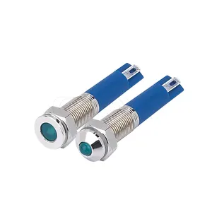 6mm Led Indicator 220V Stainless Steel Pin Terminal Metal Waterproof IP67 Indicator Lights Dome Head 6mm Led Signal Lamp