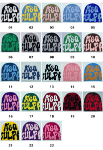 Gorros de gran tamaño personalizados <span class=keywords><strong>para</strong></span> hombres y mujeres de alta calidad 100% acrílico tejido Mea Culpa Jacquard Beanie Hat <span class=keywords><strong>para</strong></span> invierno - Product Image 6