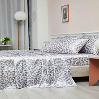 Parure de draps personnalisée en satin de soie haute densité imprimé léopard, lavable et durable, style hôtelier, garantie commerciale