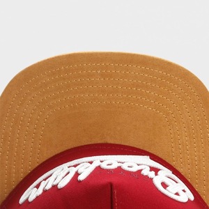 <span class=keywords><strong>Gorra</strong></span> de Béisbol Unisex BROOKLYN de 5 Paneles, PVC, <span class=keywords><strong>Roja</strong></span>, Bordada, de Algodón Peinado, para las Cuatro Estaciones - Product Image 4