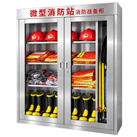 Mini-armoire de station de pompiers en acier inoxydable pour équipement de lutte contre l'incendie et matériel de sécurité, fabrication sur mesure