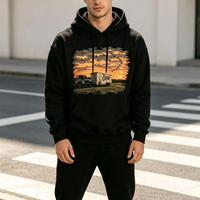 Sweat-shirts graphiques pour hommes en coton French Terry personnalisé, imprimés par transfert thermique offset.