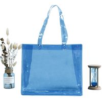 Sacs de shopping en plastique personnalisés avec logos, transparents, à poignée, en PVC, pour emballages cadeaux, bon marché