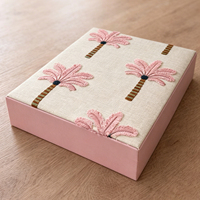 Maßgefertigte Hochzeits-Stickerei Palm-Schokoladen-Pralinen Geschenkboxen Klappbare Luxus-Süßwaren-Schokoladenriegel Bonbon-Verpackung