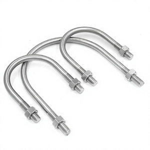 MM-UB02 Boulon en U 1/2'' M2.6 en acier inoxydable SS304 316 avec écrous et rondelles finition zinc - Product Image 2