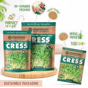 Farmhouse-Classic 200g Organic Microgreens Cress Garden Sow Kit Intérieur Maison Suspension ou Utilisation de plantes au sol - Product Image 3