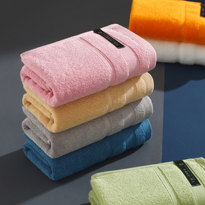 Ensemble de serviettes 100% coton avec bordure en satin, 7 couleurs vibrantes, ultra douces, absorbantes, serviettes de bain de luxe, vente en gros - Product Image 3