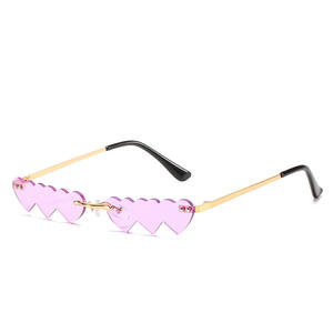 Keloyi-<span class=keywords><strong>gafas</strong></span> de <span class=keywords><strong>sol</strong></span> universales para <span class=keywords><strong>adolescentes</strong></span> para hombres y mujeres, lentes de colores brillantes, sin marco, en forma de corazón - Product Image 3