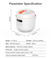 Cuisinière à pression électrique multifonctionnelle, contrôle numérique, cuve antiadhésive, arrêt automatique, fonctionnement à une touche, capacité de 5 L