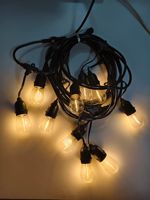 Guirlande lumineuse LED S14 pour extérieur, ampoules Edison vintage, étanches IP65, à intensité variable, pour jardin, patio, café, mariage, décoration de Noël