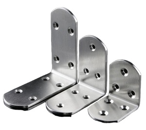 Rel tempat tidur tersembunyi furnitur khusus dudukan braket L, braket sudut kecil baja tahan karat rak sudut datar - Product Image 3