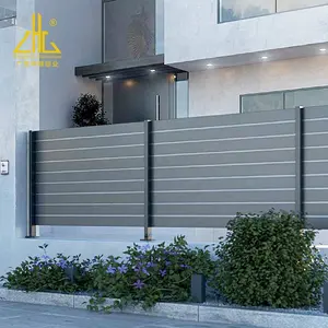 Современные индивидуальные автоматические штабелируемые алюминиевые раздвижные ворота ZHONGLIAN с передними конструкциями для дома и двора