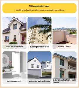 Pintura para Paredes Exteriores Multicolor a Base <span class=keywords><strong>de</strong></span> Agua, Revestimiento Resistente a la Intemperie y al Desgaste para Fachadas <span class=keywords><strong>de</strong></span> <span class=keywords><strong>Cemento</strong></span>, Ladrillo y Hormigón - Product Image 5