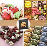 Emballage de savon cadeau de fête de vacances fenêtre transparente papier noir emballage de boîte de gâteau personnalisé Offre Spéciale