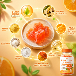 OEM Plant Sterol Gummies Dietary Supplement Antioxidant Stanols Red Yeast Rice Extract Bergamot Orange Extract Vegan Gluten-Free - Product Image 3