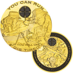 Moneta Commemorativa Tattica 'Puoi Correre ma Non Ti Sarai Mai Stanco' Souvenir Regalo - Product Image 2