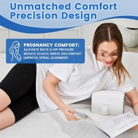 Oreiller pour les jambes en mousse à mémoire de forme, oreiller pour les genoux en tissu pour dormir et se reposer, avec massage magnétique, soulagement de la douleur du nerf sciatique pour une utilisation au lit