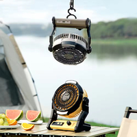 Ventilateur de table 10000 mAh pour camping, intérieur et extérieur, mini ventilateur de bureau autonome avec lumière, OEM ODM