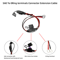 Câble d'alimentation SAE vers borne O-Ring, faisceau de câblage automobile robuste avec porte-fusible intégré pour la charge de batterie de véhicule