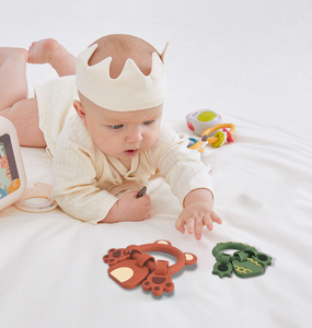 Juguetes de Silicona Suave de Grado Alimenticio para Bebés, para Aliviar las Encías Doloridas, Pulsera de Dentición con Forma de Oso, Conejo y Dinosaurio para Recién Nacidos - Product Image 5