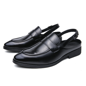 Sandalias de Vestir con Tira Trasera Abierta, Negras, Transpirables, con Hebilla, Tallas 38-46 para Hombre - Product Image 6