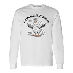 Camiseta de manga larga Gods Silliest Goose, diseño vintage con humor divertido - Product Image 1