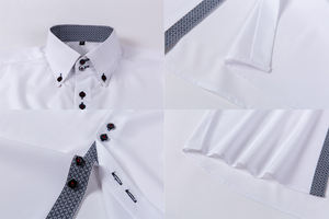 Nuove Camicie Casual da Uomo di Alta Gamma Europee e Americane 2025, a Maniche Lunghe, Senza Stiratura, per Abbigliamento Formale da Lavoro, con Elasticità, per il Commercio Estero - Product Image 3