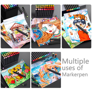 Dual Tip Alkohol basierter Markierung stift 80/168/262 Farben Twin Marker Permanent Art Sketch Drawing Marker Pen für die Schule - Product Image 5