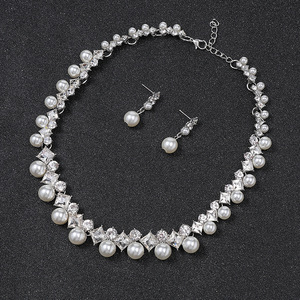 Collana estiva alla moda Set accessori collana di perle <span class=keywords><strong>da</strong></span> <span class=keywords><strong>sposa</strong></span> e orecchini Set <span class=keywords><strong>da</strong></span> donna - Product Image 3