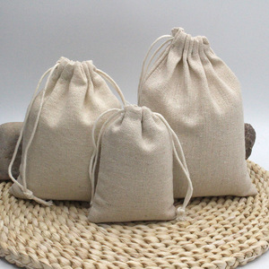 Customizable Linen Pouch Bag Drawstring Dust Storage Bags with Logo Print for Jewelry & Gifts Premium Promotional Backpacks