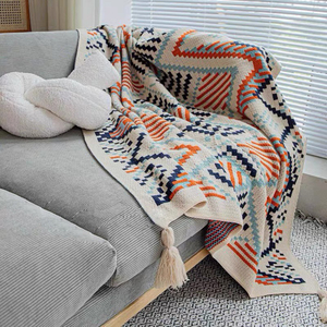 100% pure laine portable couvertures imprimé luxe bébé <span class=keywords><strong>polaire</strong></span> jeter lit <span class=keywords><strong>mouton</strong></span> couverture tricot personnalisé laine couverture - Product Image 2