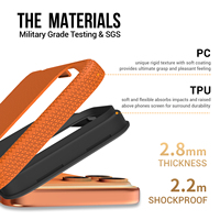Coque Magnétique Antichoc pour iPhone 18 17 16 Pro Max, Cadre Antidérapant en TPU, Coque Arrière de Haute Qualité AF