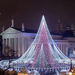 购物中心广场定制巨型人造圣诞树照明圣诞树装饰