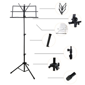 Support de <span class=keywords><strong>musique</strong></span> portable pour guitare, réglable en hauteur, pliable, avec sac de transport, accessoires pour instruments Erhu Guzheng, vente en gros d'usine - Product Image 3