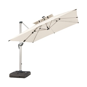 Oferta Especial: Sombrilla de Jardín Cuadrada con Base de Agua y Luz LED - Product Image 2