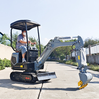 Mini-excavatrice sur chenilles personnalisée de 1,2 tonne, 0,8 tonne, 1,6 tonne, CE EPA EURO 5, hydraulique, spécifications agricoles