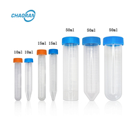 Tubes de centrifugation de laboratoire 50 ml 10 ml 15 ml en polypropylène plastique, coniques à bords évasés, avec bouchon à vis