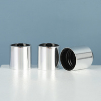 Capuchons en aluminium-plastique argentés 24-415 pour flacon de shampoing, capuchons en plastique, capuchons métallisés argentés