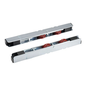 Rueda de Puerta Corredera Ajustable con Doble Ranura y Rodamiento <span class=keywords><strong>para</strong></span> <span class=keywords><strong>Ventanas</strong></span> de PVC y Aluminio, Polea de Puerta de Alta Resistencia - Product Image 2