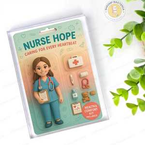 Figurine 2D personnalisée en acrylique pour infirmière scolaire, bloc acrylique sur mesure, cadeau infirmière personnalisé à partir de photo, rentrée scolaire - Product Image 6