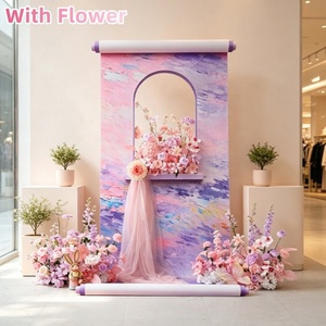 Arreglos Florales Artificiales de Flores Rosadas de Imitación al por Mayor para Escaparates, Decoración de Escenas Fotográficas y Accesorios de Paisajismo - Product Image 4