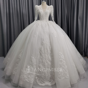 Jancember CM06 Vestidos <span class=keywords><strong>de</strong></span> <span class=keywords><strong>Novia</strong></span> <span class=keywords><strong>de</strong></span> <span class=keywords><strong>Encaje</strong></span> Bordado Vintage <span class=keywords><strong>para</strong></span> Mujer - Product Image 2