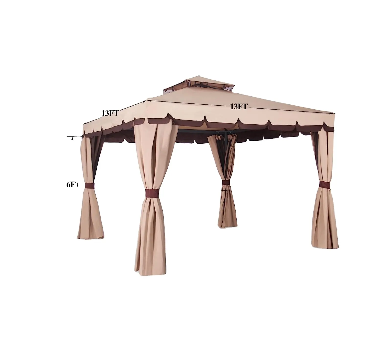 2023 phổ biến nhất 11.9*9.8 * 11.9ft Roman gazebo dễ dàng lắp ráp Chất lượng cao ngoài trời Vườn Roman gazebo để bán