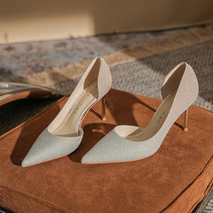 Tacones Altos de Verano, Elegantes y Sensuales, Zapatos de Punta Cerrada para Boda, Diseño Antideslizante para Banquetes - Product Image 1